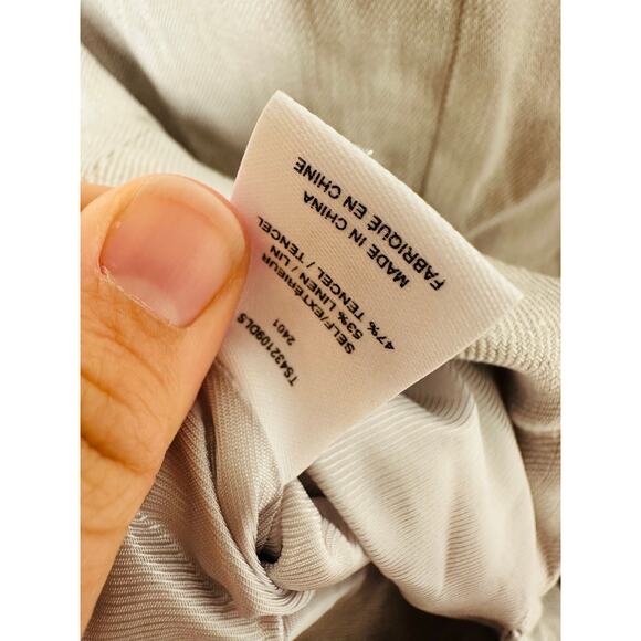 DEREK LAM 10 CROSBY Grey Linen Sleeveless Tailored Single Button Vest Size 6 - Picture 8 of 12